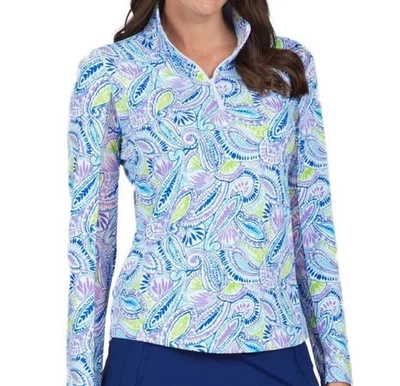 Top de golf IBKul Massie cuello simulado UPF 50 cachemir protector contra erupciones malla manga larga XL Foto 1 de 4