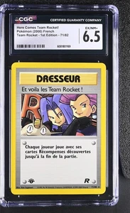CGC 6.5 French Here Comes Team Rocket! Team Rocket 1st Edition 71/82 Pokemon - Picture 1 of 2