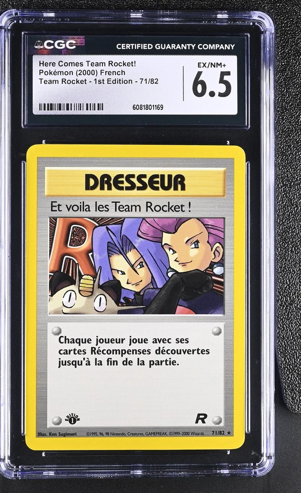 CGC 6.5 French Here Comes Team Rocket! Team Rocket 1st Edition 71/82 Pokemon - Image 1 of 2