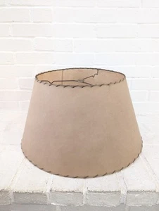 Pantalla de lámpara vintage de fibra de vidrio de 19,5" mediados de siglo MCM iluminación moderna beige - Imagen 1 de 9