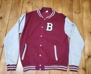 Snap Up Varsity College Style Sweater Has A Letter B Sewn On XXL Fits Like L - Picture 1 of 10