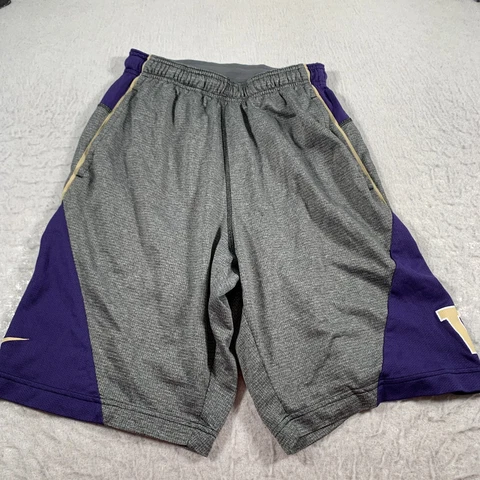 Washington Huskies Shorts Mens Small Gray Purple Team Issued Nike Cover