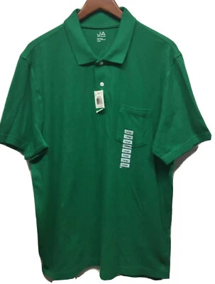 NWT John Ashford Essentials Kelly Green Collared Polo Golf Shirt  - Image 1 of 4