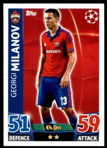 Match Attax Champions League (2015-16) Georgi Milanov PFC CSKA Moscow No. 352 - Picture 1 of 2