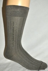 Dress Socks Heather Gray Ribbed Cotton Dress Socks 3 Pair Men's Size 10-13 NWOT - Imagen 1 de 2