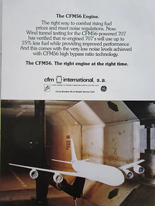 10/1978 PUB CFM SNECMA GENERAL ELECTRIC CFM56 MOTOR WINDKANAL BOEING 707 AD - Bild 1 von 1