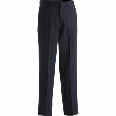 $71 NUEVO CON ETIQUETAS PANTALONES DE VESTIR REDWOOD & ROSS EDWARDS PARA HOMBRE LANA AZUL MARINO RAYAS 46" X LARGOS Foto 1 de 3