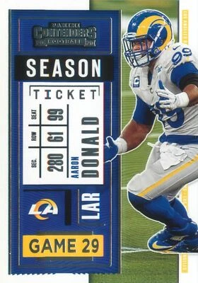 Aaron Donald 2020 Panini Contenders Season Ticket #53 Los Angeles Rams - Image 1 of 2