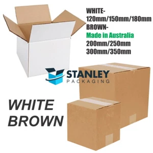 Mailing Gift Box Cube Cardboard Packing Boxes 120/150/180/200/250/300/350mm - Picture 1 of 10