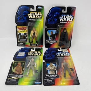 Star Wars Kenner Luke Skywalker vintage lotto di 4 Hoth Jedi Knight Degobah verde - Foto 1 di 10