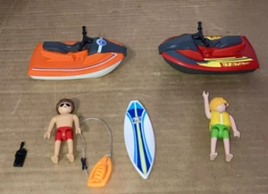 Playmobil 2 Jet Skis - Surfer - Salvavidas - Tabla de Surf - Caja Abierta - Montada - Imagen 1 de 2