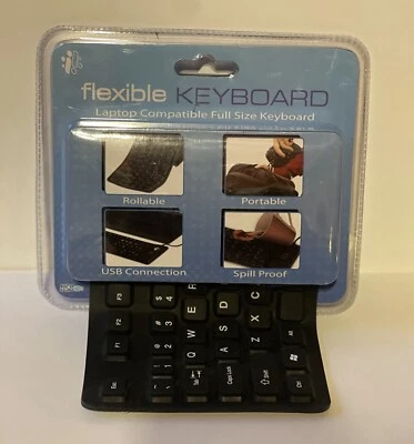 Flexible Keypad For On The Go~ Laptop Compatible~ USB~Spill-proof  - Image 1 of 3
