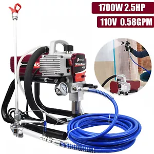 1700W High Pressure Airless Paint Sprayer High Efficiency Power Painting 110V - Picture 1 of 14