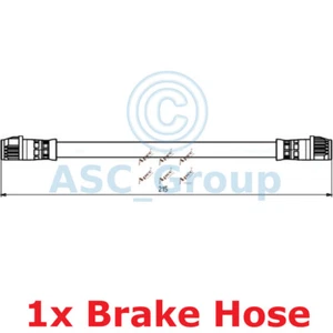 Apec BRAKING 216mm Disco Pinza Freno Gomma Flessibile Tubo HOS3784 - Picture 1 of 1