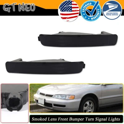 Luz de señal de giro del parachoques delantero con lente de humo JDM para Honda Accord 1996 1997 diestro + derecho Foto 1 de 4