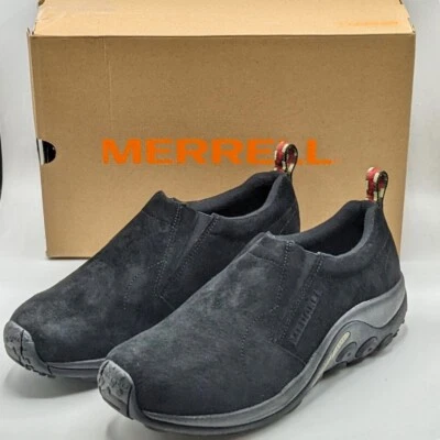 Merrell  “Jungle Moc” Men’s Suede Casual or Work Shoe [Midnight Black] NEW - Image 1 of 4