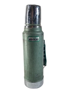 Vintage Aladdin Stanley Thermos No. A-944DH Quart Green Vacuum Bottle USA VTG - Picture 1 of 6