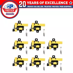 Set of 8 Ignition coil + Spark Plug Compatible with Chevy Silverado GMC Sierra - Picture 1 of 1
