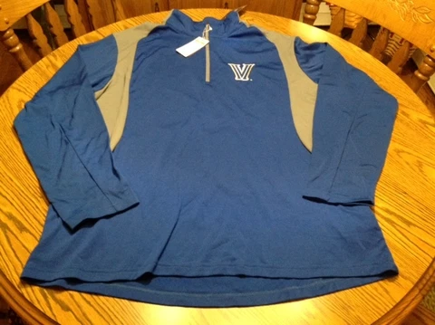 NCAA Men's Antigua Royal Blue Villanova Wildcats Quarter-Zip Jacket Size XXL - N Cover