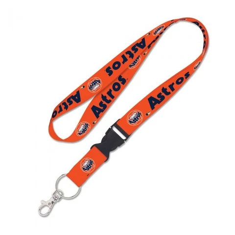 HOUSTON ASTROS KEY CHAIN LANYARD W/ DETACHABLE BUCKLE 1" WIDE 22" LONG Cover