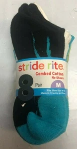 Stride Rite Boys Cotton No Shows Socks SPIDERWEB 8 Pack MEDIUM 10-13 - Picture 1 of 1