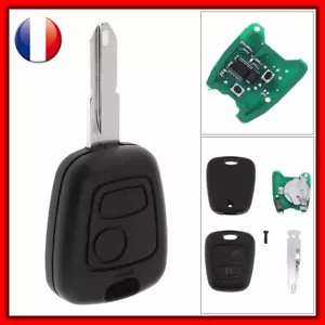 CLE VIERGE + ELECTRONIQUE + TRANSPONDEUR ID46 PEUGEOT 206 206CC à programmer - Picture 1 of 2
