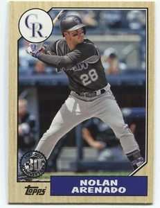 2017 Topps Series 1 NOLAN ARENADO 1987 Topps Baseball - COLORADO ROCKIES- #87-42 - Picture 1 of 1