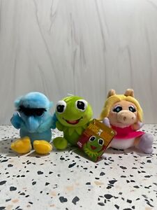 Disney Parks Wishables Plush Lot Muppets Set of 3 Kermit, Miss Piggy & Sam Eagle