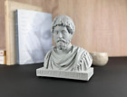 Buste en béton lourd premium MARCUS AURELIUS, statue de l'empereur romain, stoïcien
