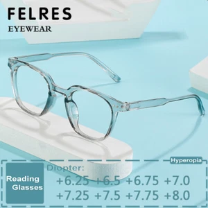 Gafas de lectura unisex ovaladas anti luz azul +6,25 +6,5 a +8,0 de alta resistencia - Imagen 1 de 18