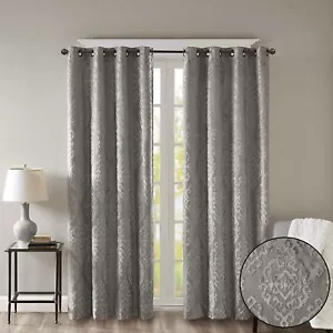 Sun Smart Mirage 100% Total Blackout Single Window Curtain Knitted Jacquard - Picture 1 of 5