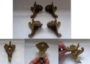 4 GRANDS PIEDS DE PENDULE EN REGULE - Picture 1 of 1