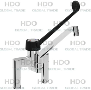 COMMERCIAL KITCHEN TWO HOLES SINGLE LEVER TAP WITH CAST OUTLET -MADE IN ITALY - Picture 1 of 1