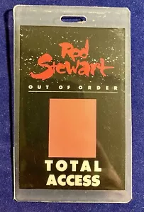 ROD STEWART Out of Order Concert Tour Total Access Backstage Pass 1988 Laminated - Picture 1 of 2