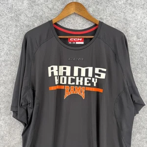 Rams Hockey Shirt Herren 2XL Schwarz Kurzarm Hockey Performance Tactical Dry - Bild 1 von 11