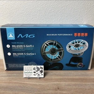 JL Audio M6-650X-S-GmTi-i 6.5" Marine Coaxial 2-Way Speakers - Sports Grille New - Picture 1 of 3