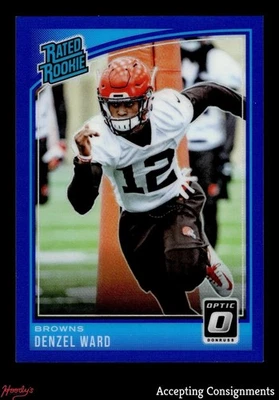 2018 Donruss Optic Blue #198 Denzel Ward RC RATED ROOKIE 070/149 BROWNS - Image 1 of 2