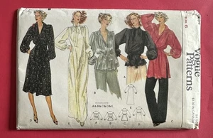 UNCUT Vogue 9954 Top Tunika Kleid 6 Vintage Schnittmuster - Bild 1 von 2