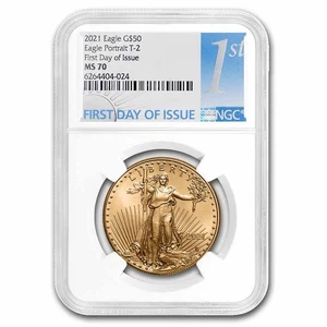 2021 1 oz American Gold Eagle (Type 2) MS-70 NGC (FDI) - Picture 1 of 3