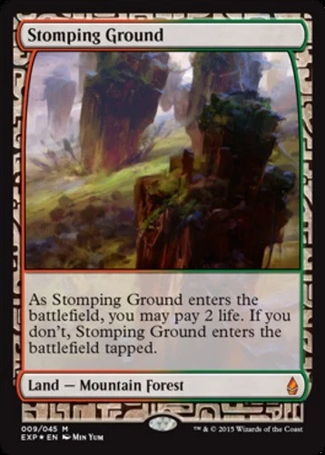 Light Play, English MTG Foil Stomping Ground - Foil Battle for Zendikar Block Ex - Image 1 of 1