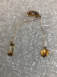 Vintage 10K Gold Order Of The Rainbow Pin With Gavel And Pot Of Gold BFCLR - Picture 1 of 5