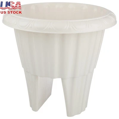 Caja jardinera barandilla exterior de plástico duradero con inserto de drenaje porche balcón nueva Foto 1 de 4