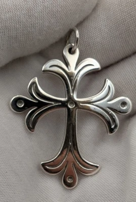 James Avery Sterling Silver Large Retirement Cross Charm Pendant 925 10.3gs - Image 1 of 4