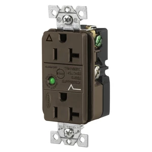Hubbell Brown Commercial ISOLATED GROUND Receptacle SURGE Outlet 20A IG5362BRSA - Picture 1 of 6