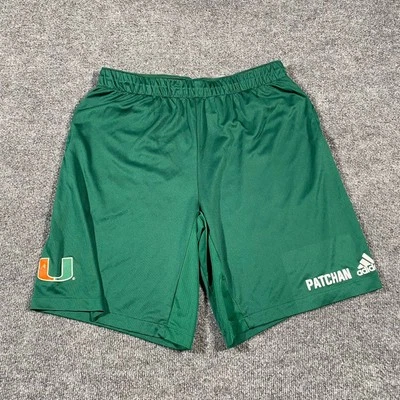 Miami Hurricanes Basketball Practice Shorts Mens XL Adidas Team Player Issued - Image 1 of 4