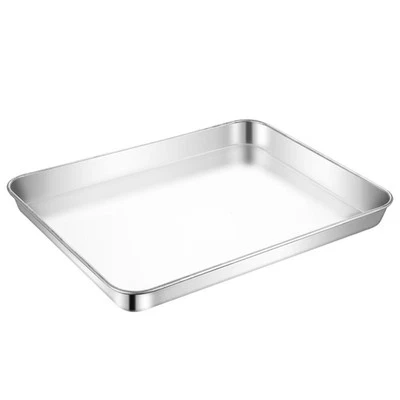 Rectangle Mini Oven Tray Stainless Steel Small Baking Pan for Single Servings - Image 1 of 4