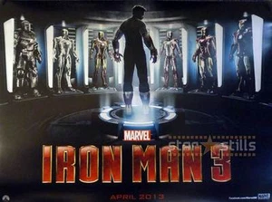 IRON MAN 3 ORIGINAL Double Sided MOVIE FILM POSTER 30x40" Quad Robert Downey Jr - Picture 1 of 1