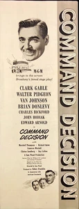 1949 Command Decision Movie Print Ad Clark Gable Walter Pidgeon Van Johnson - Picture 1 of 6