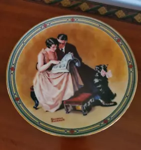 KNOWLES NORMAN ROCKWELL'S AMERICAN DREAM DEKORATIVER TELLER EIN PAAR ENGAGEMENT - Bild 1 von 5