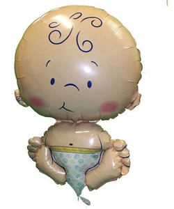 XL 24" Newborn Baby Mylar Foil Balloon Welcome Boy Girl Shower Decoration - Bild 1 von 4